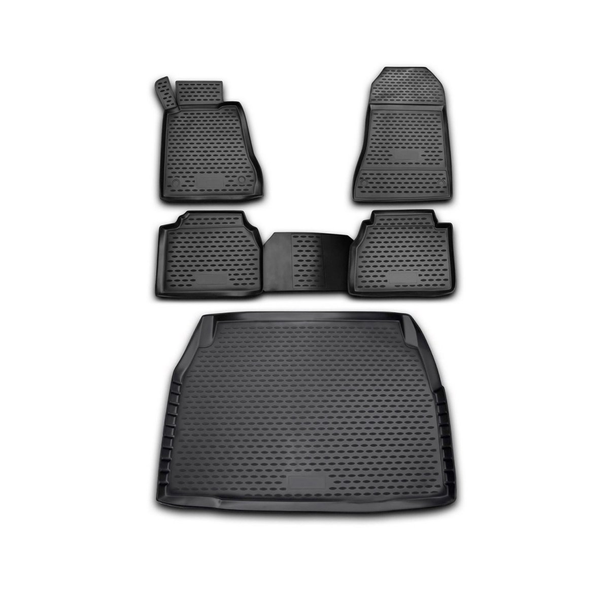 Mercedes E Class 3D Floor-Trunk Mats - Omac - Black - '96-'02 Mercedes E Class 3D Floor-Trunk Mats - Omac - Black - '96-'02